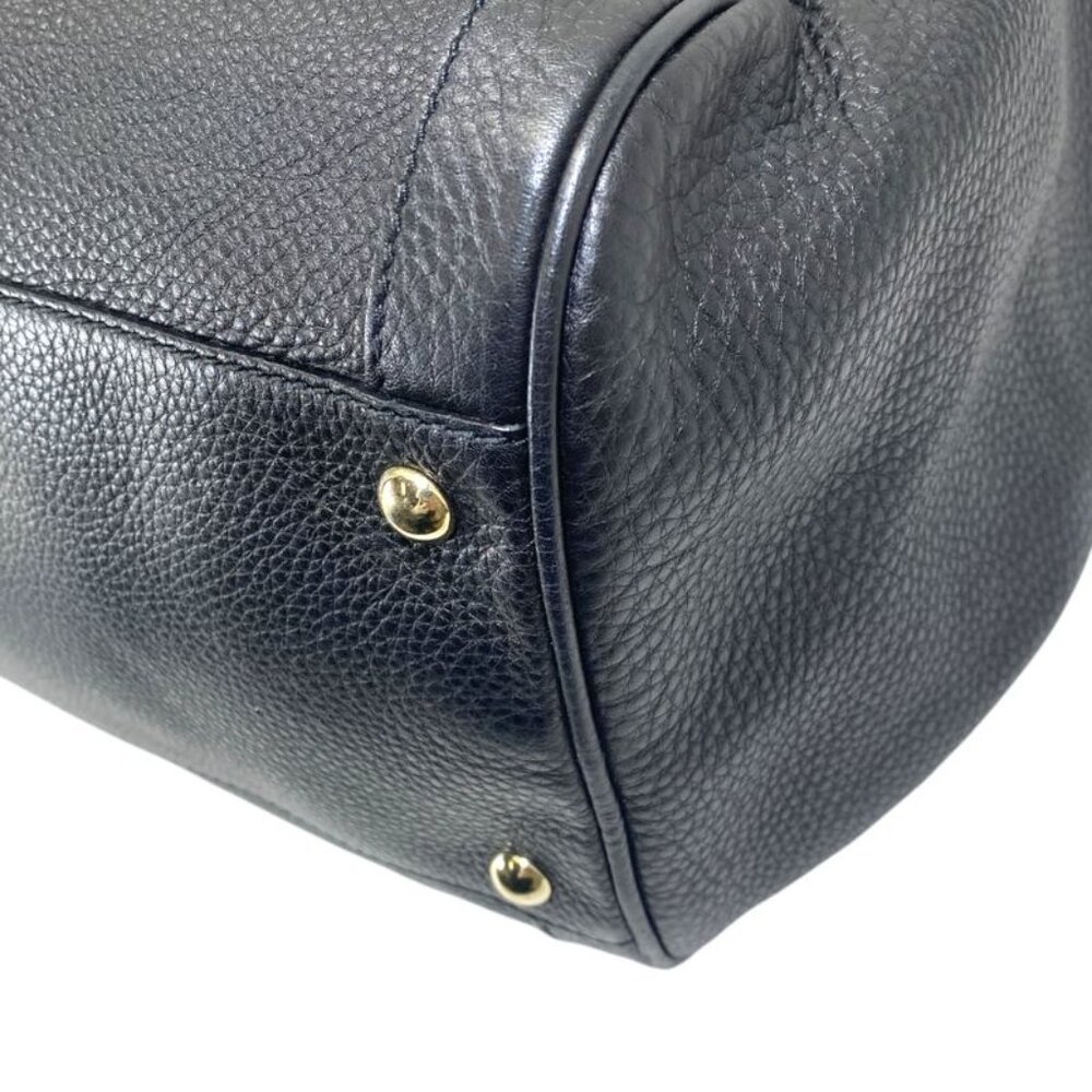 Gucci Soho Leather Mini Boston Bag Interlocking GG Logo Black - Picture 4 of 10